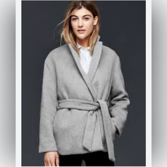 New Gap Wool wrap coat - Picture 1 of 10